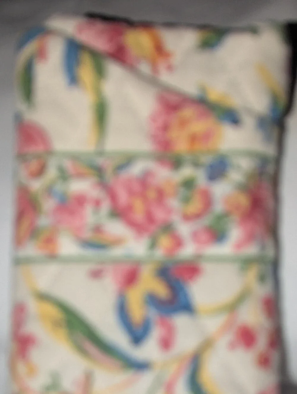 Vera Bradley Quilted Double Floral Eyeglass Sleeve in Cream, Pink & Blue